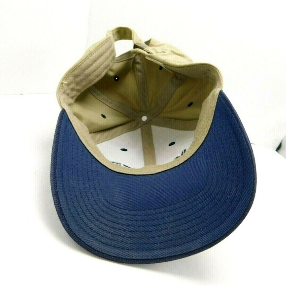 Wacker Club Michigan Hotel Hat Cap Strapback Tan Navy Blue Bill - Picture 5 of 8